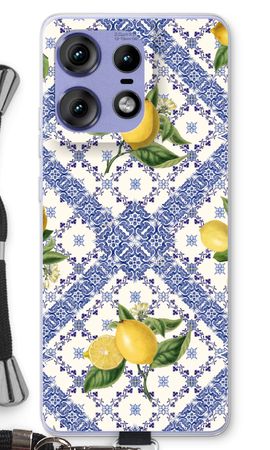 Blue tiles and lemons