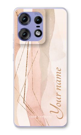 Gold Lines Namecase - Blush