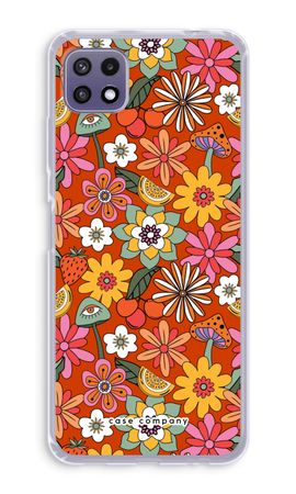 Flores retro - Rojo