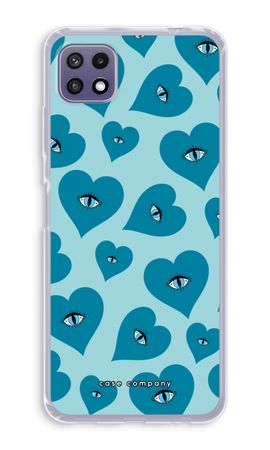 Blue heart eyes