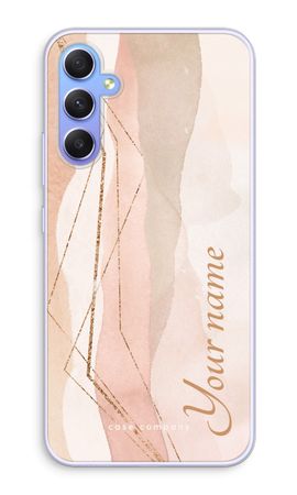 Gold Lines Namecase - Blush