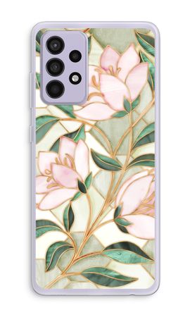 Orange stained glass flower