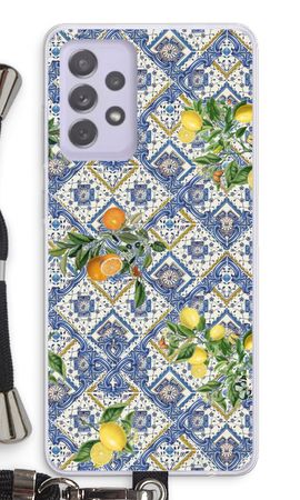 Piastrelle blu, limoni e arance - piccole