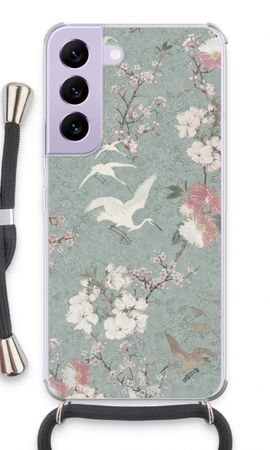 Japanese crane birds blossom