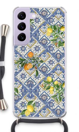 Blue tiles, lemons and oranges - small