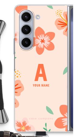 Tropical Pink Flowers Monogram