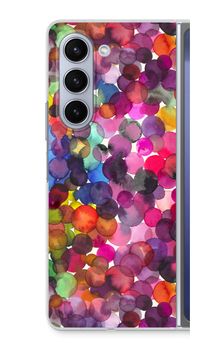 Overlappende waterverfstippen