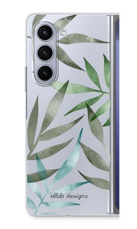 Tropical watercolor leaves