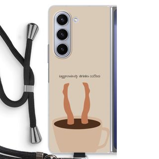 Aggressively drinks coffee