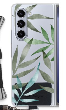 Tropical watercolor leaves