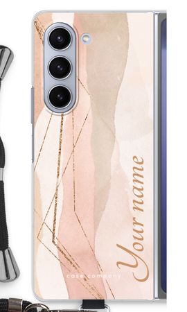 Gold Lines Namecase - Blush