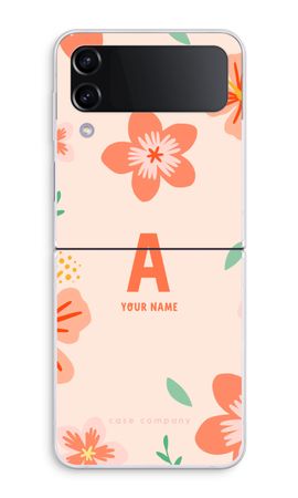Tropical Pink Flowers Monogram