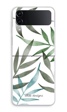 Tropical watercolor leaves