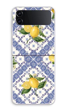 Blue tiles and lemons
