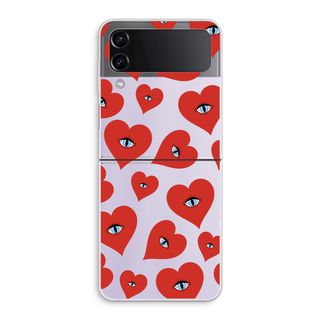 Red heart eyes