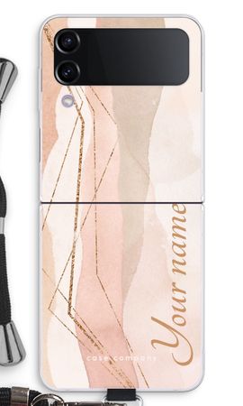 Gold Lines Namecase - Blush