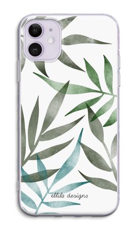Tropical watercolor leaves