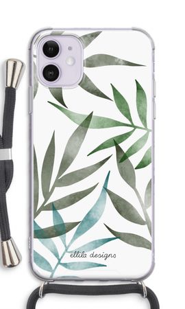 Tropical watercolor leaves