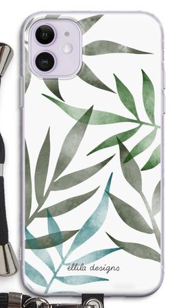 Tropical watercolor leaves