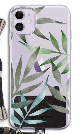 Tropical watercolor leaves