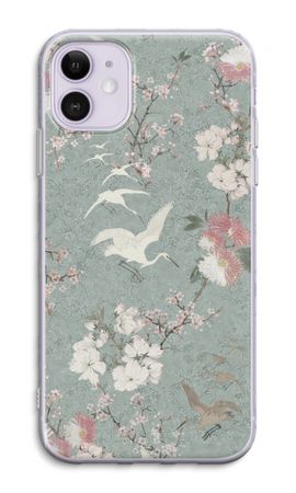 Japanese crane birds blossom