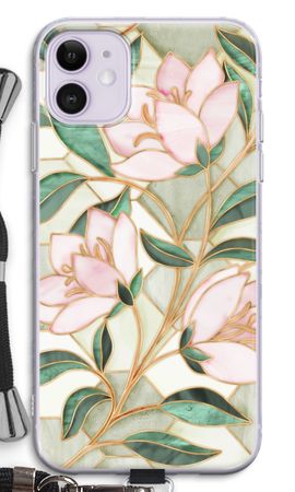 Orange stained glass flower