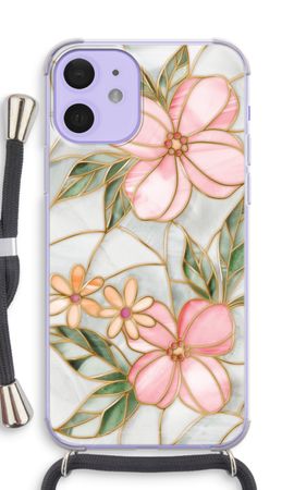 Orange stained glass flower