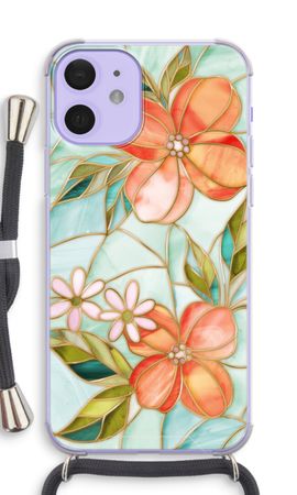 Orange stained glass flower