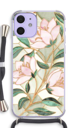 Orange stained glass flower