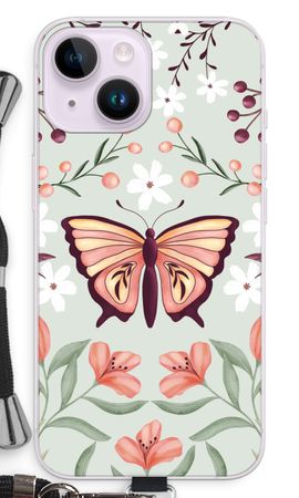 Schmetterling in einer blumigen Welt