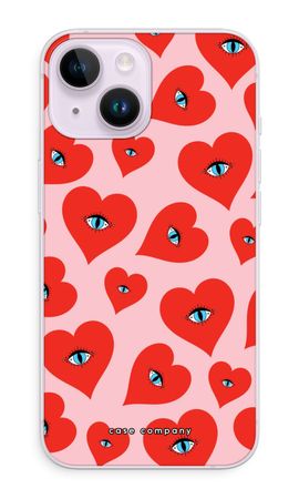 Red heart eyes