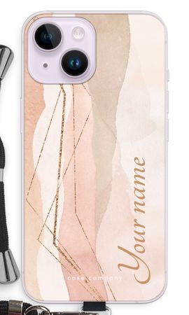 Gold Lines Namecase - Blush