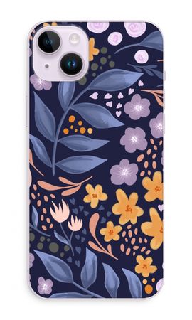 Flowers with blue leaves
