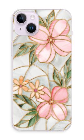 Orangefarbene Glasmalerei-Blume