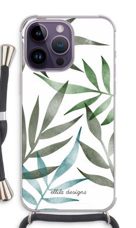 Tropical watercolor leaves