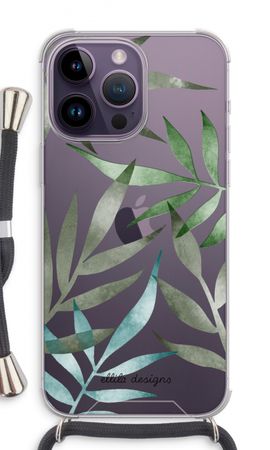 Tropical watercolor leaves