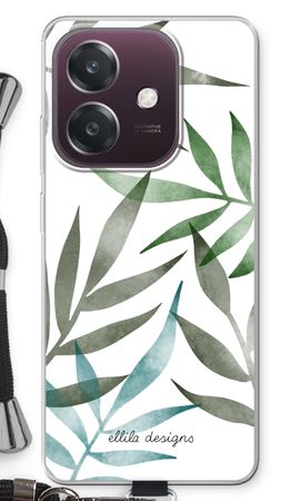 Tropical watercolor leaves