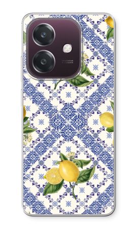 Blue tiles and lemons