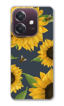 Sunflower and bees