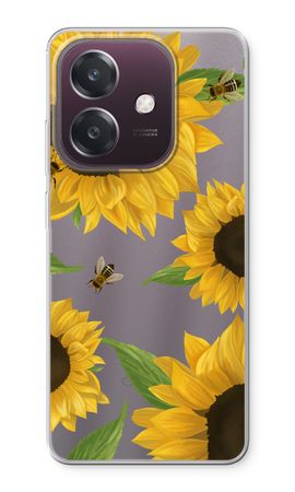 Sunflower and bees