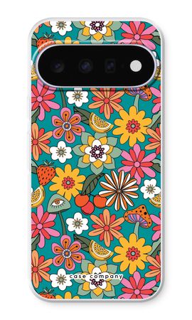 Retro Flowers N°2 - Blue