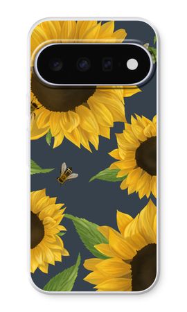 Sunflower and bees
