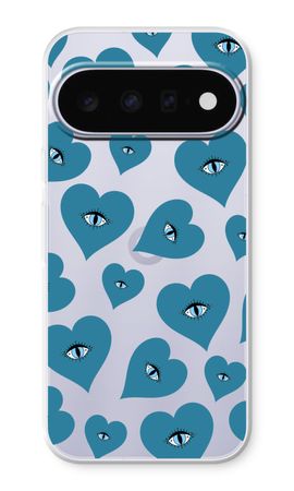 Blue heart eyes