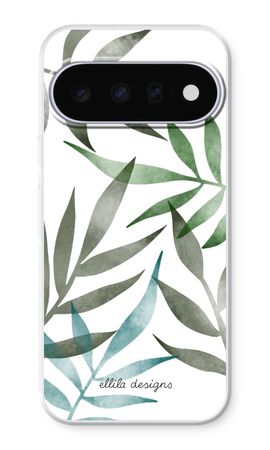 Tropical watercolor leaves
