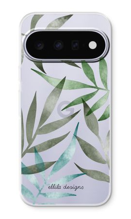 Tropical watercolor leaves