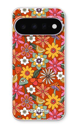 Retro Flowers - Red