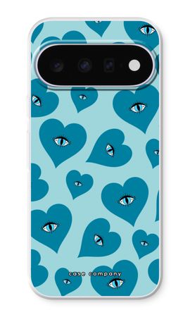 Blue heart eyes