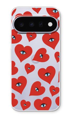 Red heart eyes