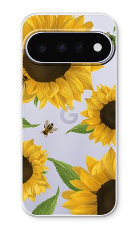 Sunflower and bees