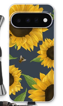 Sunflower and bees